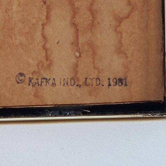 VTG 1951 Holly Hobbie Foiled Picture Tinsel Wall Art With Gold Frame Americana - Picture 14 of 16